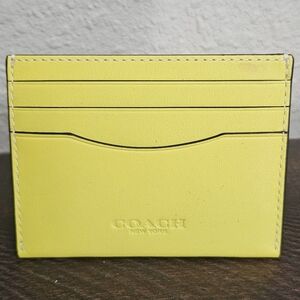 Nwt yellow coach card/ID case